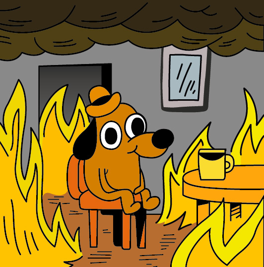 Illustration MEME this is fine