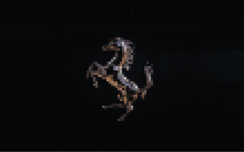 Pixel art du logo Ferrari